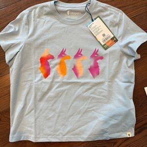 Cotopaxi Women’s Llama Graphic Tee - Blue, Orange, Pink